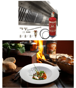 sistema automatico de extinción de incendios en cocinas