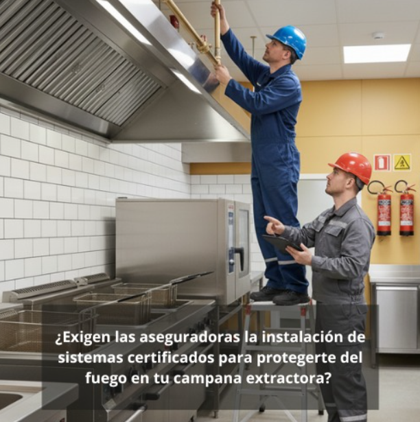 ¿Tu seguro cubriría un incendio si no tienes un sistema certificado en la campana extractora?