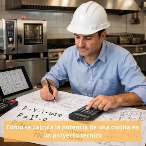 Cómo se calcula la potencia de una cocina en un proyecto técnico
