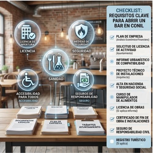 Requisitos para abrir un bar en Conil de la Frontera
