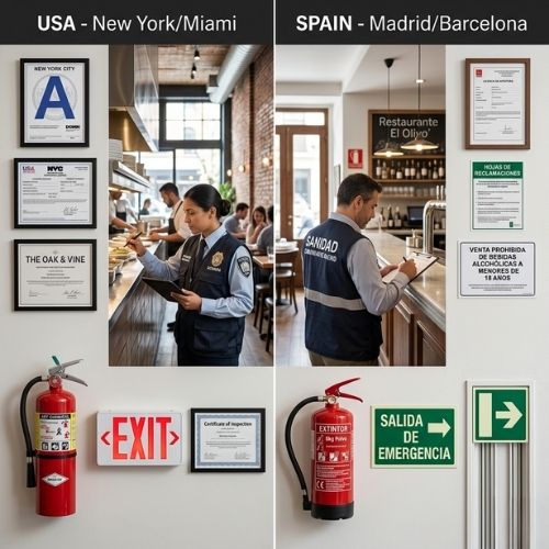 Abriste un restaurante en Miami o en Nueva York. Ahora abres en España. ¿Que normas debo tener en cuenta?