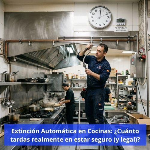 Extinción Automática en Cocinas: ¿Cuánto tardas realmente en estar seguro (y legal)?