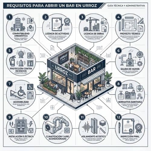 Requisitos para abrir un bar en Urroz