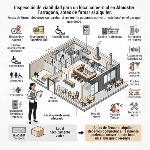 Cómo saber si un local sirve para abrir un bar en Almoster antes de alquilarlo